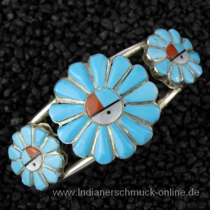 Sunface Armreif Trkis Zuni Indianerschmuck