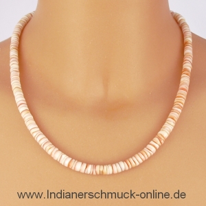 Red Lip Muschelkette Indianerschmuck