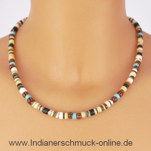 Muschelkette Heishi Indianerschmuck