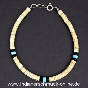 Armband Melon Muschel mit Trkis Indianerschmuck