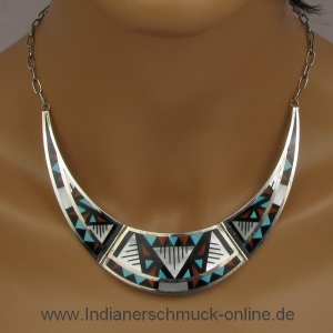 Multicolor Collier Zuni Indianerschmuck