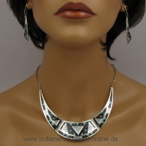 Multicolor Collier Zuni Indianerschmuck