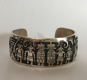 Kachina Ceremony Armreif Overlay Hopi Indianer